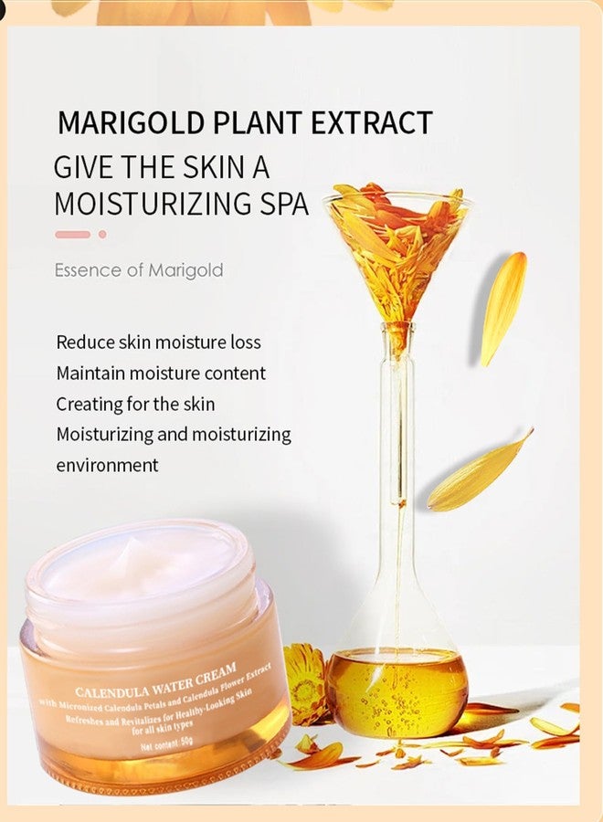 Grospe Calendula Face Cream Facial Moisturizer for Dry Skin Refreshing Water Cream Long-Lasting Hydration Oil Control Cream Nourishing Face Moisturizer for Women,1.76 Oz - Image 5